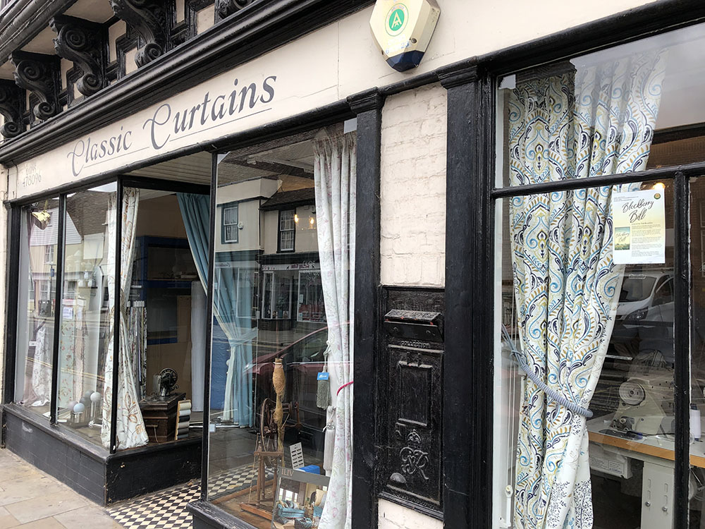 Classic Curtains Shop front